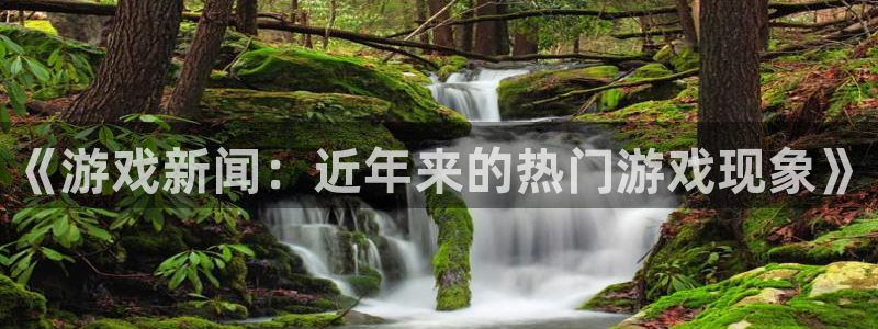 《游戏新闻：近年来的热门游戏现象》