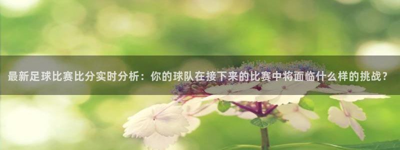 最新足球比赛比分实时分析：你的球队在接下来的比赛中将面临什么样的挑战？